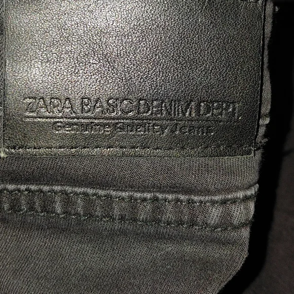 Zara Z1975 Mid Rise Skinny Jeans Black Ripped Knees 38 / 6 - Picture 5 of 16